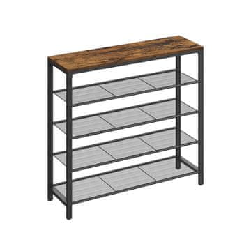 Songmics Obešalnik za čevlje 100x30x925 cm rjav