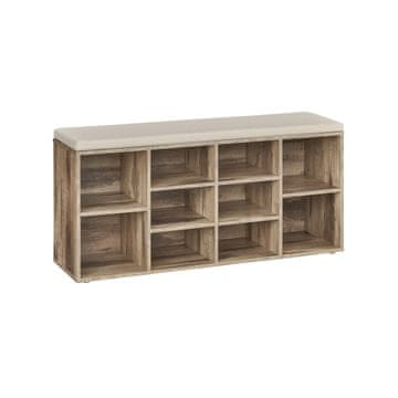 Songmics Klop za čevlje 30x104x48 cm rjav