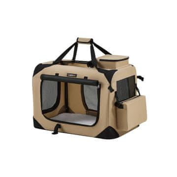 Songmics Pasja kletka 60x42x42 cm rjava