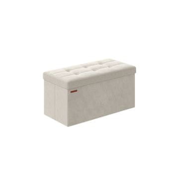 Songmics Shranjevalna klop 38x76x38 cm bela