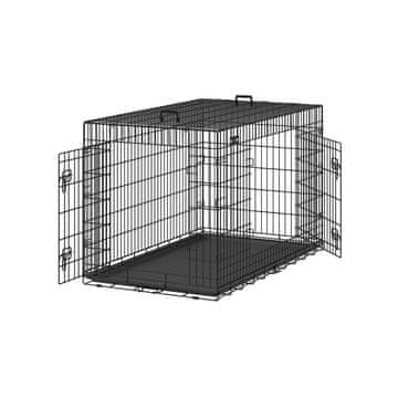 Songmics Pasja kletka 61x435x505 cm črna