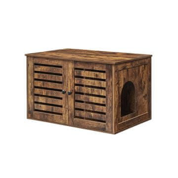 Songmics Omara za mačji pesek 80x53x492 cm rjava