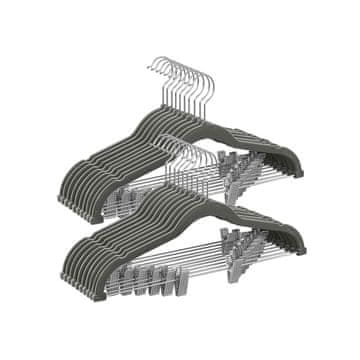 Songmics Nastavljalci za hlače komplet 12 kosov 425x235 cm siva