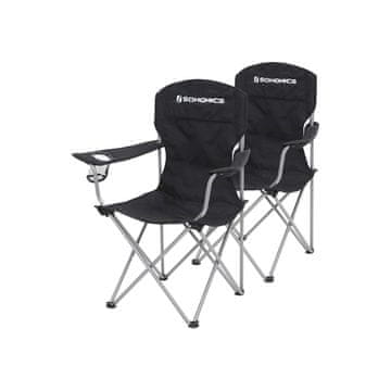 Songmics Set kamp stolov 2 kosa 76x515x955 cm modra