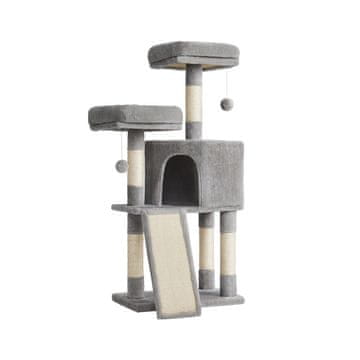 Songmics Mačje drevo 50x35x115 cm sivo