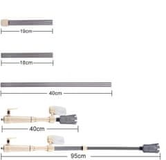 Nikcorp Električni sesalnik za akvarij 4 v 1, baterijski sifon za čiščenje dna, menjavo vode in alg, nastavljiva dolžina