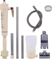 Nikcorp Električni sesalnik za akvarij 4 v 1, baterijski sifon za čiščenje dna, menjavo vode in alg, nastavljiva dolžina