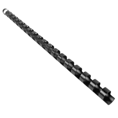 Nikcorp Plastične špirale za vezavo A4, 12 mm, do 90 listov, 21 obročev, za pisarniško vezavo, črne, 100 kosov