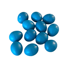 Nikcorp Umetna velikonočna jajca, miniaturna dekorativna jajčka za ustvarjanje, modra, 1 x 1,5 cm, komplet 60 kosov