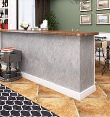 Samolepilna stenska tapeta PVC, videz betona, siva, vodoodporna dekorativna folija za pohištvo, 40 cm x 5 m