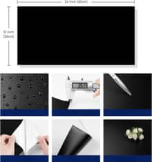 Nikcorp Samolepilne PVC talne ploščice mat črne 30x60 cm, vodoodporne vinilne obloge, komplet 5 kosov, 0,9 m2