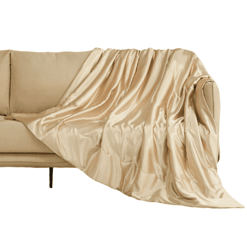 Nikcorp Odeja in pregrinjalo za posteljo 220x240 cm, bež, dvostranski puhast pliš in flis, Oeko-Tex certifikat, mehka turkizna