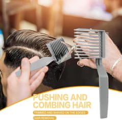 Nikcorp Glavnik za senčenje in silikonski trak za fade, set frizerskih pripomočkov za striženje las, 4-delni komplet