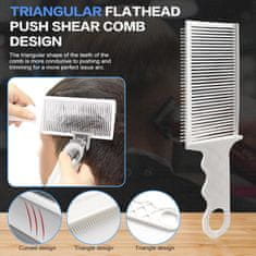 Nikcorp Glavnik za senčenje in silikonski trak za fade, set frizerskih pripomočkov za striženje las, 4-delni komplet