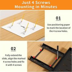 Nikcorp Izvlečni organizator za začimbe za kuhinjsko omarico, teleskopska polica iz aluminija, črna, velika, 26,7 cm