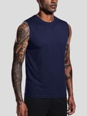 Nikcorp Moška majica brez rokavov (Tank Top) hitrosušeča in zračna za fitnes, komplet 3 kosi, siva/modra/črna, 3XL
