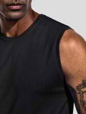 Nikcorp Moška majica brez rokavov (Tank Top) hitrosušeča in zračna za fitnes, komplet 3 kosi, siva/modra/črna, 3XL