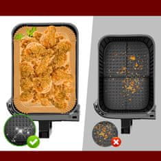 Nikcorp Papir za peko za cvrtnik na vroč zrak Airfryer Ninja, pravokotni vložki 20,5 x 14 cm, 220 kosov + silikonski čopič