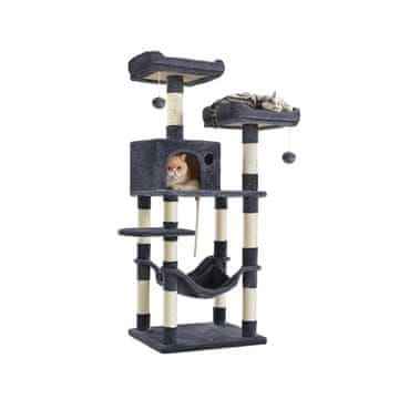 Songmics Mačje drevo 55x45x143 cm Sivo