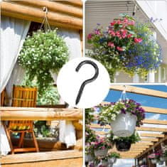 Nikcorp Vijačni kavlji za les in strop, 40 mm, komplet 20 kosov, robustni jekleni kavlji za DIY montažo in obešanje, črna barva