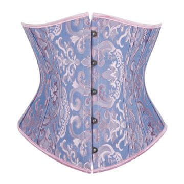 Nikcorp Ženski steznik na vezalke gotski dekorativen satenast renesančni pas za oblikovanje postave, vijoličen, S