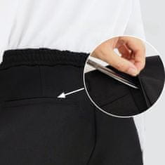 Nikcorp Moške krojene hlače chino Zylioo Regular Fit 3XL črne, 96% poliester 4% elastan, ravne hlačnice, srednji pas, zadrga, raztegljive in odporne proti gubam