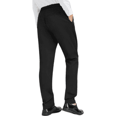 Nikcorp Moške krojene hlače chino Zylioo Regular Fit 3XL črne, 96% poliester 4% elastan, ravne hlačnice, srednji pas, zadrga, raztegljive in odporne proti gubam