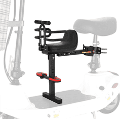 Nikcorp Otroški sedež za skuter in kolo, sprednji, zložljiv in nastavljiv, aluminijasto ogrodje, za otroke od 1 do 5 let