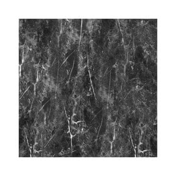 Nikcorp Samolepilna folija za pohištvo in stene, vzorec črni marmor, vodoodporen vinil za kuhinjo in kopalnico, 40 x 300 cm
