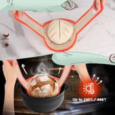 Nikcorp Komplet za peko kruha, 2 kosa, silikonski modelčki za vzhajanje in peko s pripomočki, zložljivi, turkizne barve