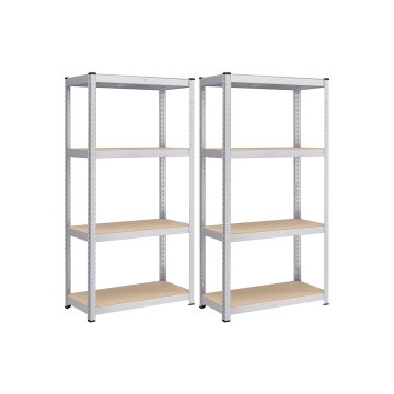 Songmics Polica za shranjevanje 160x80x40 cm srebrna