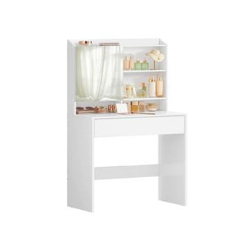 Songmics Toaletna mizica 70x40x136 cm bela