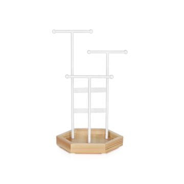 Songmics Stojalo za nakit 205x18x36 cm belo