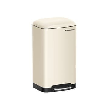 Songmics Koš za smeti s pedalom 30 L 345x275x615 cm Bela