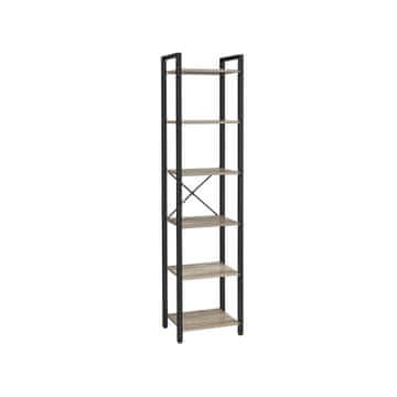 Songmics Knižna polica 6 polic 40x30x1786 cm rjava