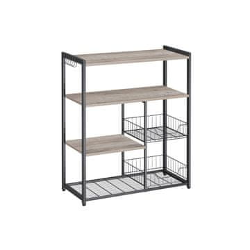Songmics Kuhinjska polica 35x80x95 cm Greige