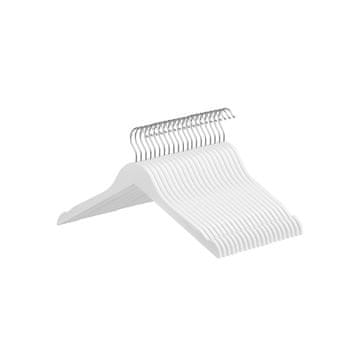 Songmics Obešalniki za oblačila 44x12x235 cm beli leseni