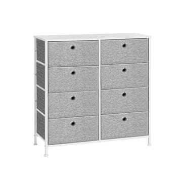 Songmics Predalnik 8 tkaninskih predalov 30x80x815 cm siva