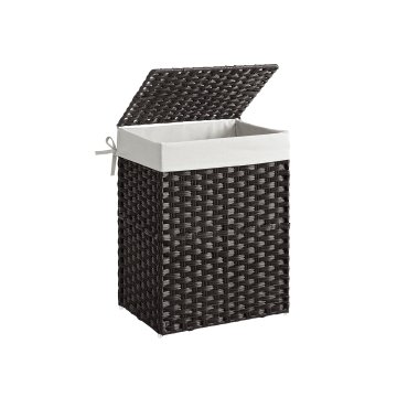 Songmics Košara za perilo 46x33x60 cm Črna