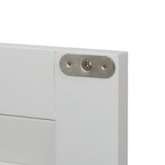 Northix Kopalniška omarica z lamelnimi vrati, bela, kompaktna zasnova, odprte police