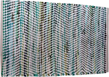 Nikcorp Preproga iz naravne jute, ročno tkana, pravokotna, 60x90 cm, mehka in trpežna talna obloga, belo-zelena barva