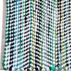 Nikcorp Preproga iz naravne jute, ročno tkana, pravokotna, 60x90 cm, mehka in trpežna talna obloga, belo-zelena barva