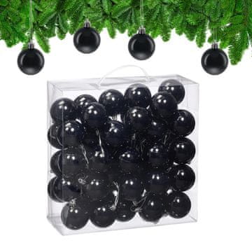 Northix Komplet okraskov za božično drevo, 50 sijočih kroglic