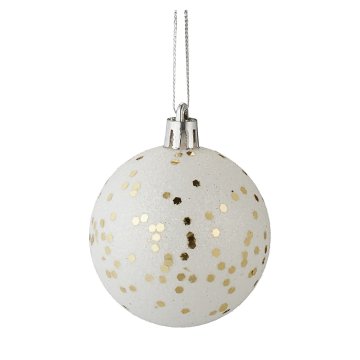 Northix Komplet kroglic za božično drevo 30 kosov 6 motivov mat sijoč bleščeč zaključek