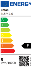 Emos Basic A60 LED žarnica, E27, 806 lm, 60 W, toplo bela, 6/1