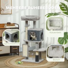 Homestar Mačje drevo 44x34x104 cm svetlo siva