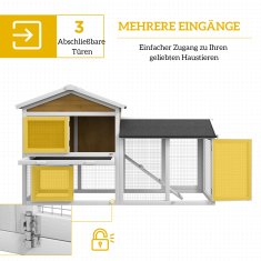 Homestar Zajčja hišica 2 nivoja 147x54x84 cm rumena