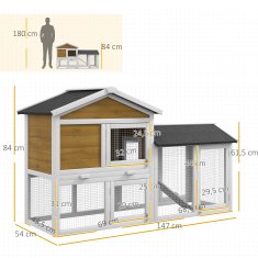 Homestar Zajčja hišica 2 nivoja 147x54x84 cm rumena