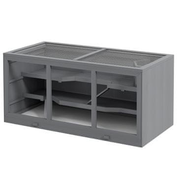 Homestar Kletka za majhne živali tri nivoji 115x57x55 cm siva