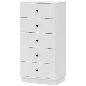Homestar Predalnik s 5 predali 47x29x95 cm bel